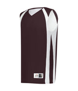 Augusta Sportswear YOUTH DOUBLE - PLY REVERSIBLE BASKETBALL JERSEY 54MMRY LIGHT MAROON/WHITE (BA) S