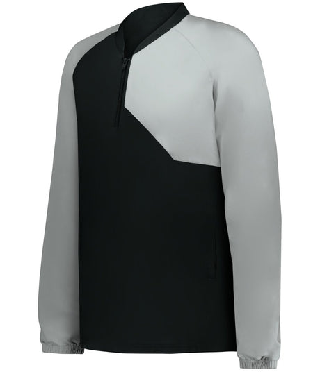 Augusta Sportswear YOUTH FIELD 1/4 ZIP PULLOVER 3JLS21Y BLACK/GREY (BA) S
