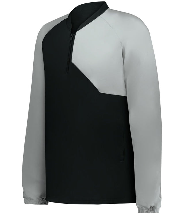 Augusta Sportswear YOUTH FIELD 1/4 ZIP PULLOVER 3JLS21Y BLACK/GREY (BA) S