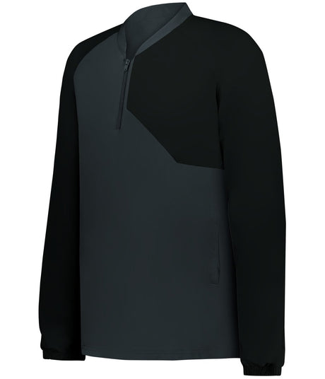 Augusta Sportswear YOUTH FIELD 1/4 ZIP PULLOVER 3JLS21Y CHARCOAL SOLID/BLACK (BA) S