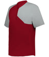 Augusta Sportswear YOUTH FIELD 1/4 ZIP SHORT SLEEVE PULLOVER 3JSS21Y RED/GREY (BA) S