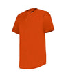 Augusta Sportswear YOUTH FULL - BUTTON LIGHTWEIGHT BASEBALL JERSEY 52MBFJY BURNT ORANGE (BA) S