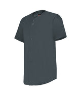 Augusta Sportswear YOUTH FULL - BUTTON LIGHTWEIGHT BASEBALL JERSEY 52MBFJY CHARCOAL SOLID (BA) S