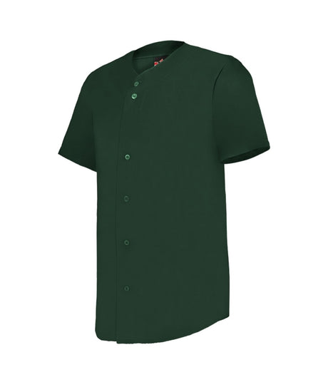 Augusta Sportswear YOUTH FULL - BUTTON LIGHTWEIGHT BASEBALL JERSEY 52MBFJY FOREST (BA) S