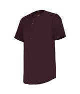 Augusta Sportswear YOUTH FULL - BUTTON LIGHTWEIGHT BASEBALL JERSEY 52MBFJY LIGHT MAROON (BA) S