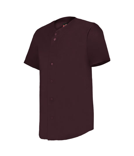 Augusta Sportswear YOUTH FULL - BUTTON LIGHTWEIGHT BASEBALL JERSEY 52MBFJY LIGHT MAROON (BA) S