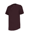 Augusta Sportswear YOUTH FULL - BUTTON LIGHTWEIGHT BASEBALL JERSEY 52MBFJY LIGHT MAROON (BA) S
