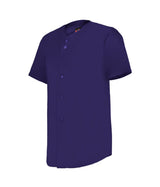 Augusta Sportswear YOUTH FULL - BUTTON LIGHTWEIGHT BASEBALL JERSEY 52MBFJY PURPLE (BA) S