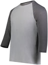 Augusta Sportswear Youth Gameday Vintage 3/4 Tee 6880 GREY HEATHER/CARBON HEATHER S