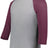 Augusta Sportswear Youth Gameday Vintage 3/4 Tee 6880 GREY HEATHER/MAROON HEATHER S