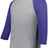 Augusta Sportswear Youth Gameday Vintage 3/4 Tee 6880 GREY HEATHER/PURPLE HEATHER S