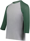 Augusta Sportswear Youth Gameday Vintage 3/4 Tee 6880 GYH/DGRH S