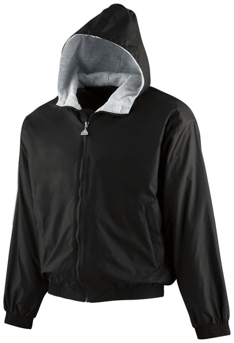Augusta Sportswear Youth Hooded Taffeta Jacket/Fleece Lined 3281 BLACK S