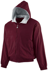 Augusta Sportswear Youth Hooded Taffeta Jacket/Fleece Lined 3281 MAROON S