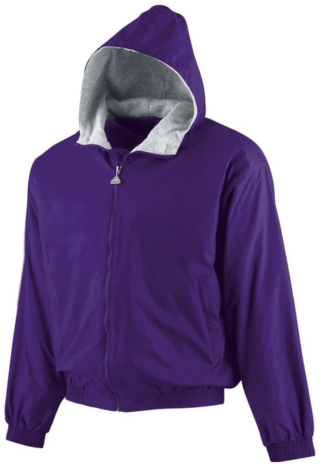 Augusta Sportswear Youth Hooded Taffeta Jacket/Fleece Lined 3281 PURPLE S