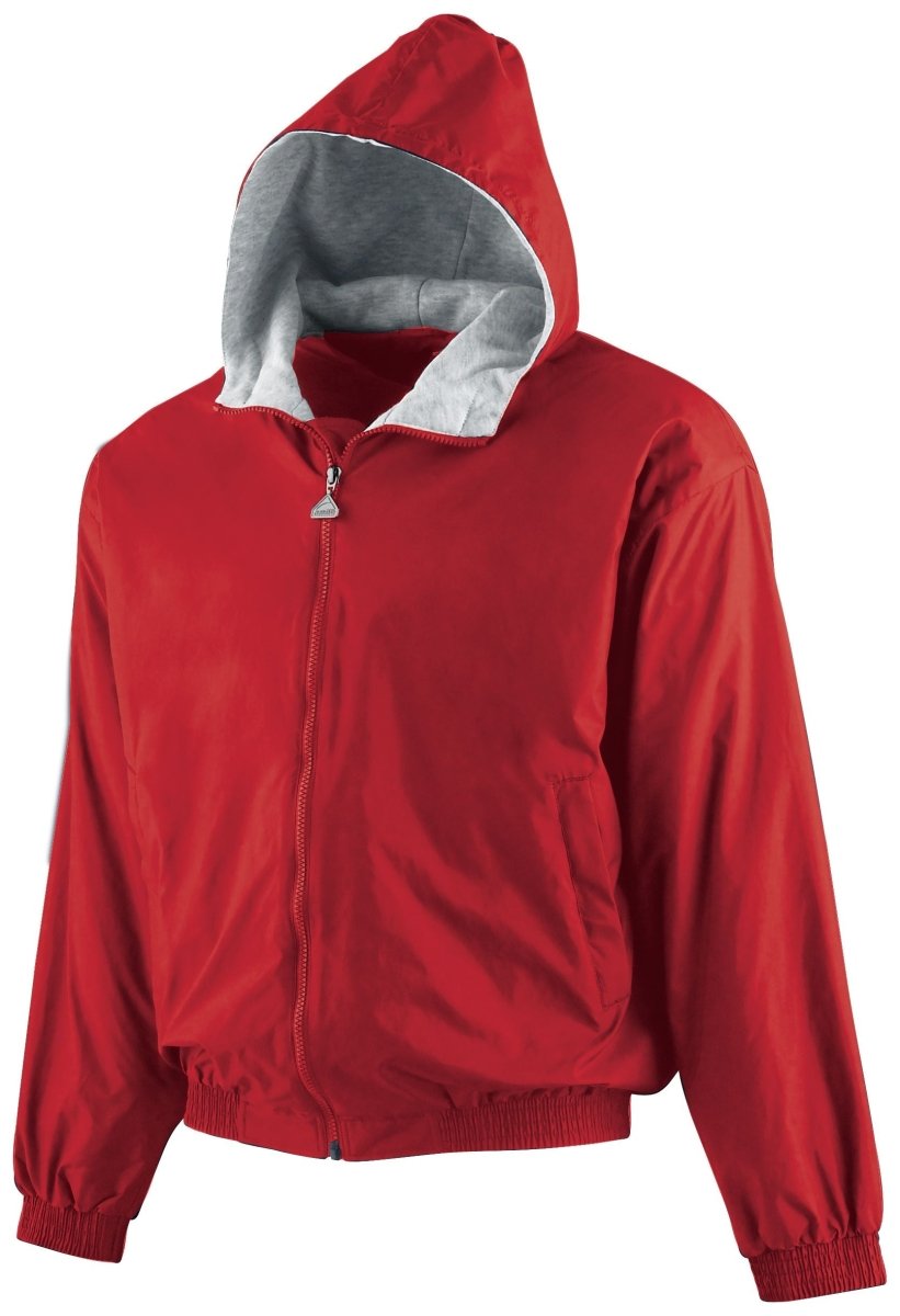 Augusta Sportswear Youth Hooded Taffeta Jacket/Fleece Lined 3281 RED S