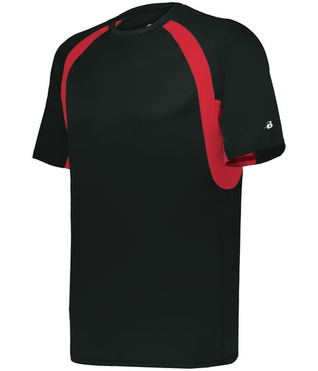 Augusta Sportswear YOUTH HOOK TEE 214400 BLACK/RED (BA) S