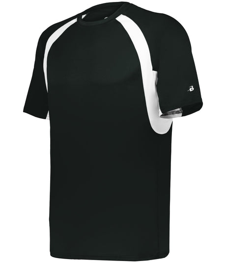 Augusta Sportswear YOUTH HOOK TEE 214400 BLACK/WHITE (BA) S