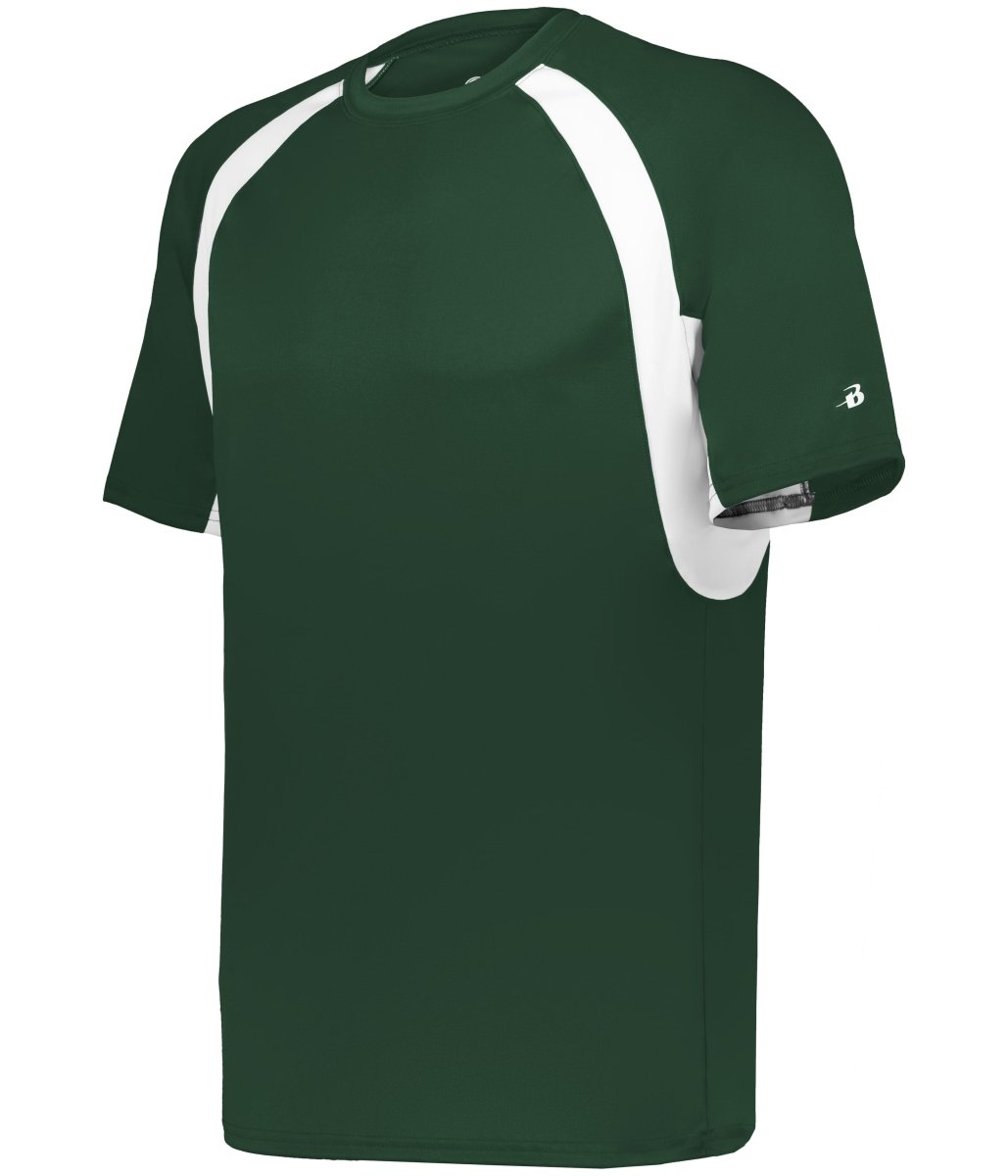 Augusta Sportswear YOUTH HOOK TEE 214400 FOREST/WHITE (BA) S