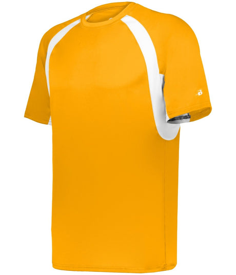 Augusta Sportswear YOUTH HOOK TEE 214400 GOLD/WHITE (BA) S