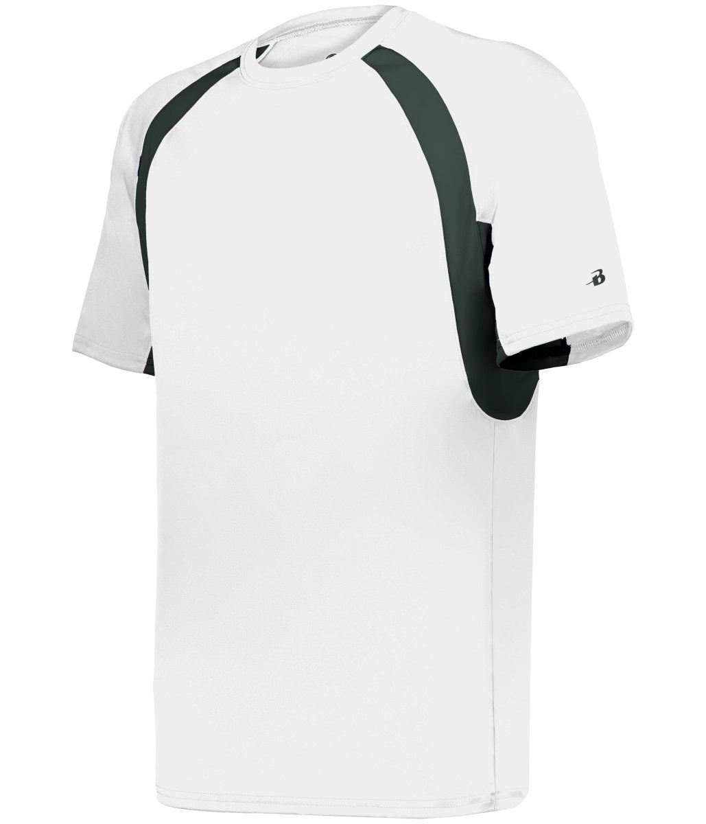 Augusta Sportswear YOUTH HOOK TEE 214400 WHITE/BLACK (BA) S