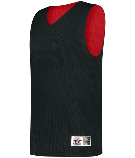 Augusta Sportswear YOUTH MESH REVERSIBLE PRACTICE BASKETBALL JERSEY 560RY BLACK/RED (BA) S