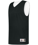 Augusta Sportswear YOUTH MESH REVERSIBLE PRACTICE BASKETBALL JERSEY 560RY BLACK/WHITE (BA) S