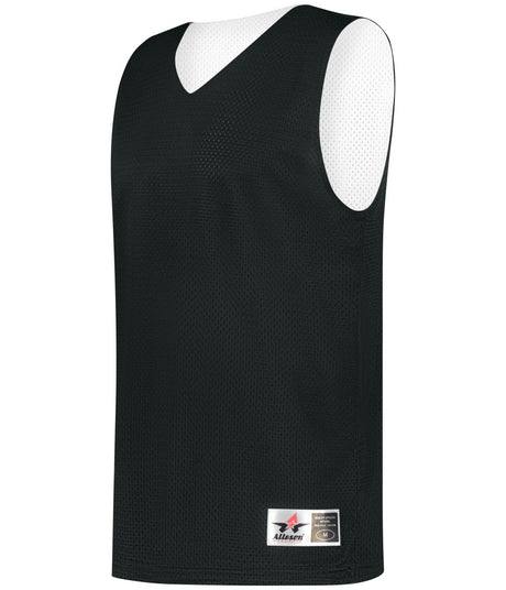 Augusta Sportswear YOUTH MESH REVERSIBLE PRACTICE BASKETBALL JERSEY 560RY BLACK/WHITE (BA) S