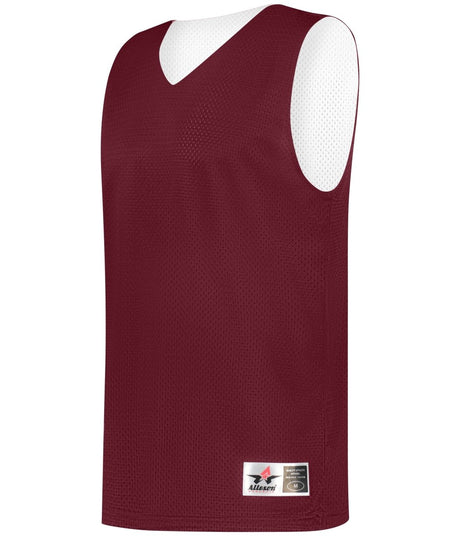 Augusta Sportswear YOUTH MESH REVERSIBLE PRACTICE BASKETBALL JERSEY 560RY CARDINAL/WHITE (BA) S