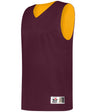Augusta Sportswear YOUTH MESH REVERSIBLE PRACTICE BASKETBALL JERSEY 560RY LIGHT MAROON/GOLD (BA) S