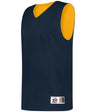 Augusta Sportswear YOUTH MESH REVERSIBLE PRACTICE BASKETBALL JERSEY 560RY NAVY/GOLD (BA) S