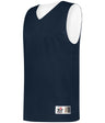 Augusta Sportswear YOUTH MESH REVERSIBLE PRACTICE BASKETBALL JERSEY 560RY NAVY/WHITE (BA) S