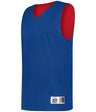 Augusta Sportswear YOUTH MESH REVERSIBLE PRACTICE BASKETBALL JERSEY 560RY ROYAL/RED (BA) S