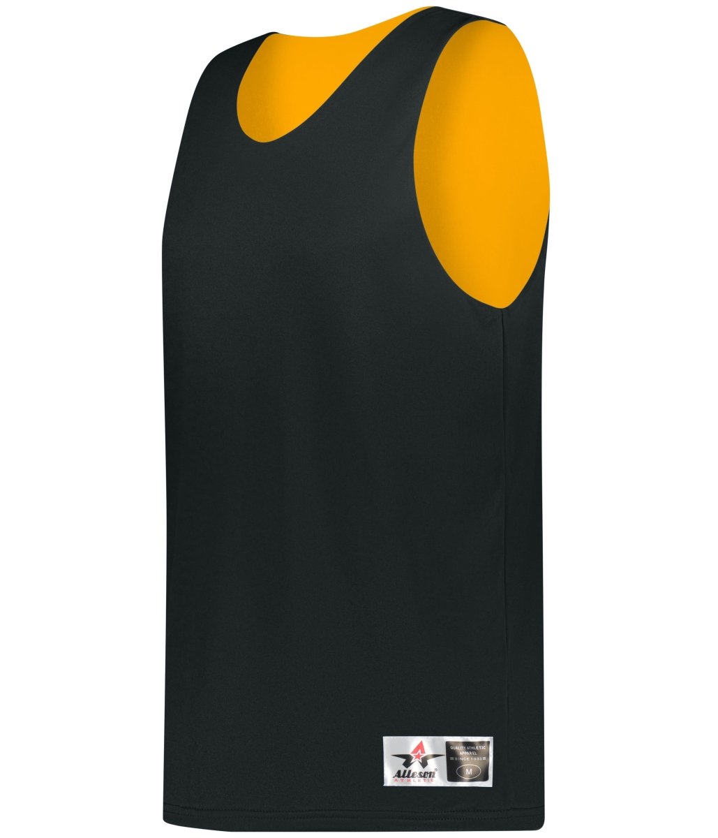 Augusta Sportswear YOUTH MICROFIBER REVERSIBLE BASKETBALL JERSEY 506CRY BLACK/GOLD (BA) S