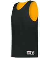 Augusta Sportswear YOUTH MICROFIBER REVERSIBLE BASKETBALL JERSEY 506CRY BLACK/GOLD (BA) S