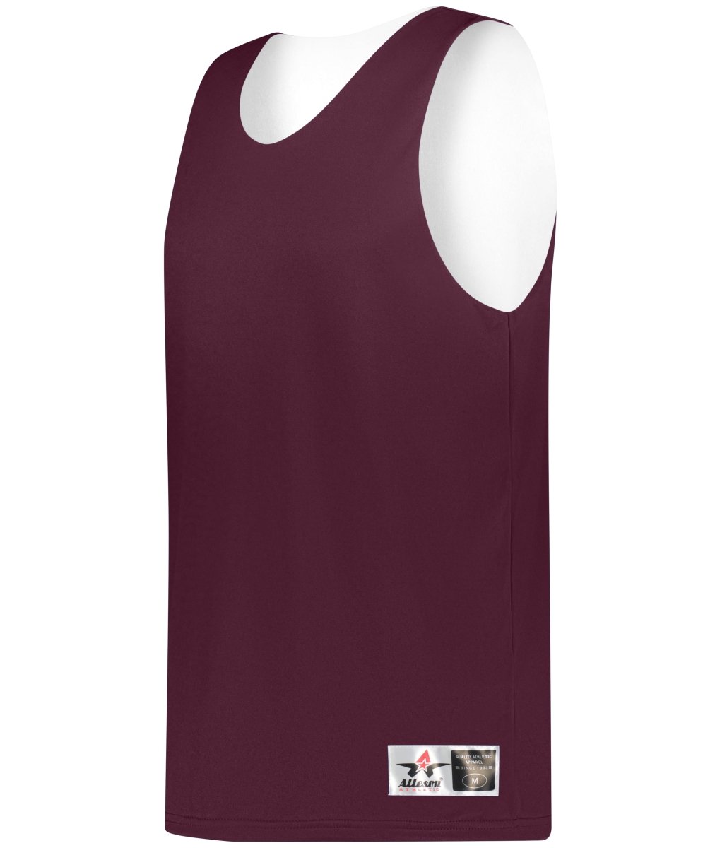 Augusta Sportswear YOUTH MICROFIBER REVERSIBLE BASKETBALL JERSEY 506CRY LIGHT MAROON/WHITE (BA) S