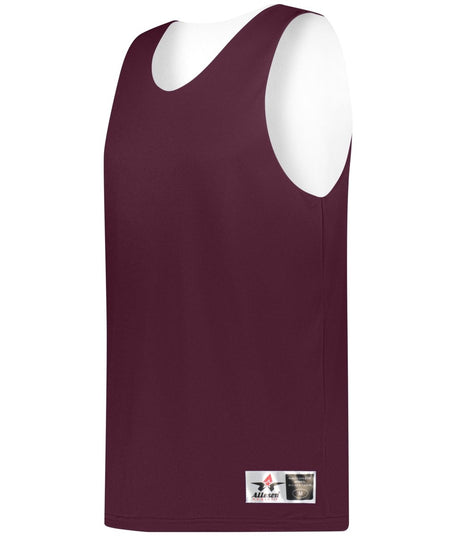 Augusta Sportswear YOUTH MICROFIBER REVERSIBLE BASKETBALL JERSEY 506CRY LIGHT MAROON/WHITE (BA) S
