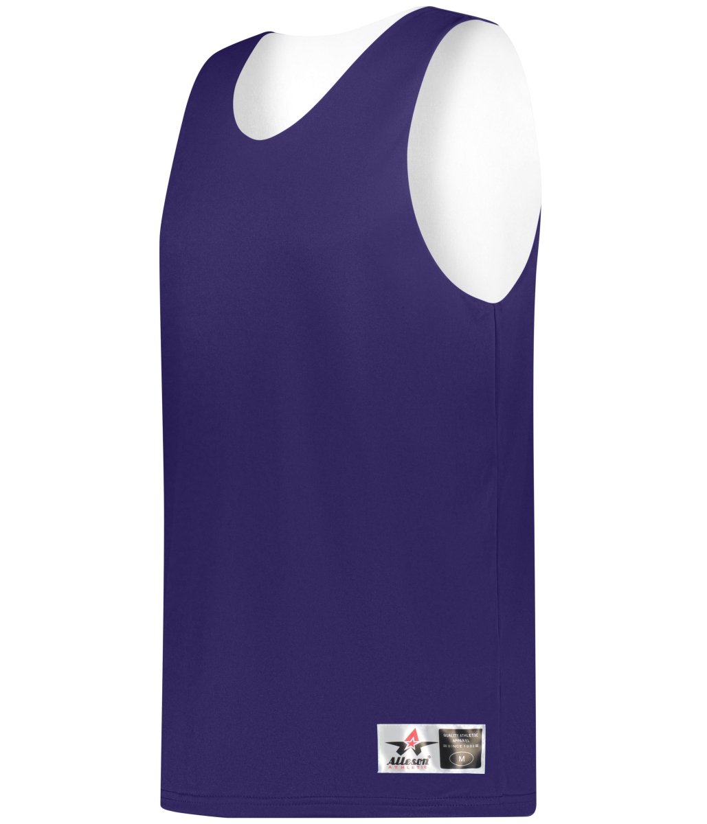 Augusta Sportswear YOUTH MICROFIBER REVERSIBLE BASKETBALL JERSEY 506CRY PURPLE/WHITE (BA) S