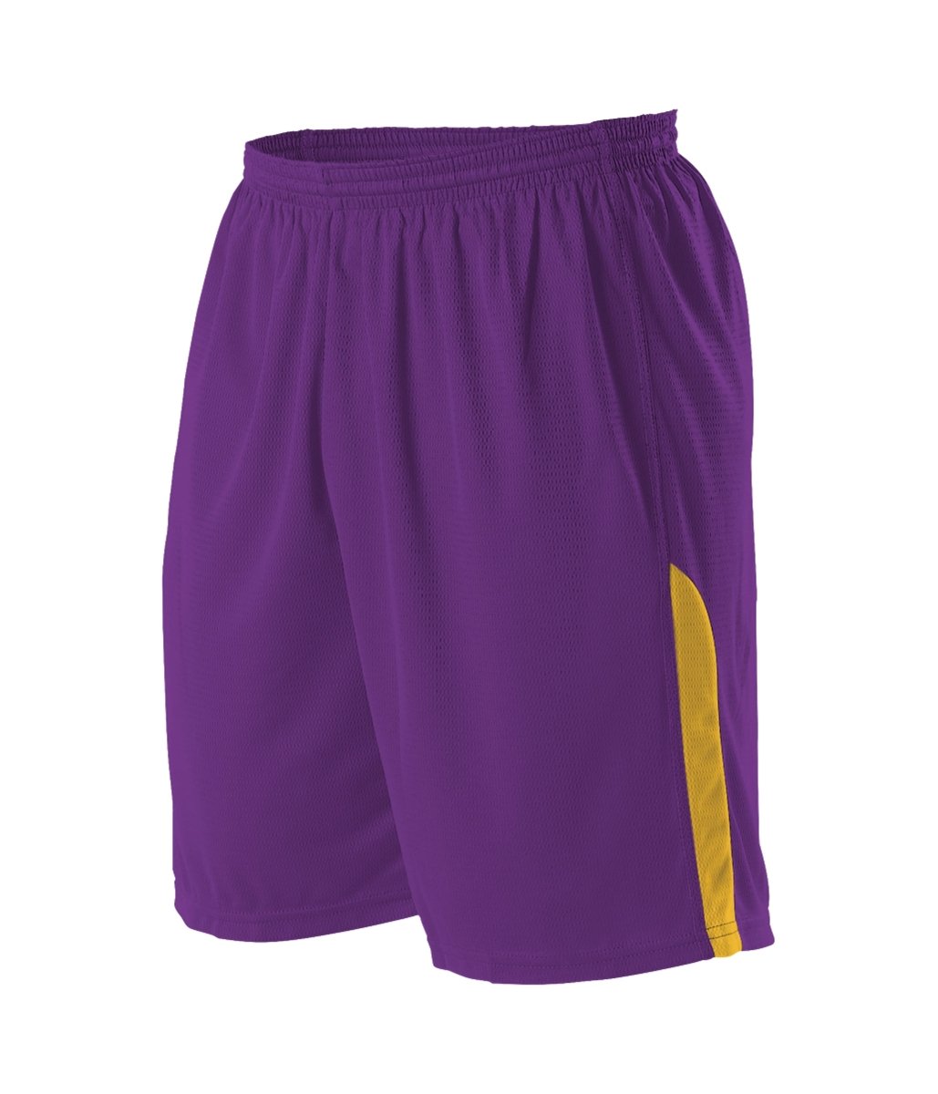 Augusta Sportswear YOUTH NBA BASKETBALL SHORTS - Augusta Sportswear A205BY PURPLE/GOLD (BA) S