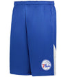Augusta Sportswear YOUTH NBA BASKETBALL SHORTS - Augusta Sportswear A205LY NBA ROYAL/WH/PHL 76ERS S