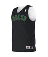 Augusta Sportswear YOUTH NBA REVERSIBLE TEAM BASKETBALL JERSEY - Augusta Sportswear A115LY NBA BK/WHITE/MILWAUKEE BUCKS S