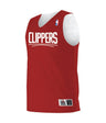 Augusta Sportswear YOUTH NBA REVERSIBLE TEAM BASKETBALL JERSEY - Augusta Sportswear A115LY NBA RED/WHITE/LA CLIPPERS S