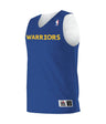 Augusta Sportswear YOUTH NBA REVERSIBLE TEAM BASKETBALL JERSEY - Augusta Sportswear A115LY NBA ROYAL/WHITE/GS WARRIORS S