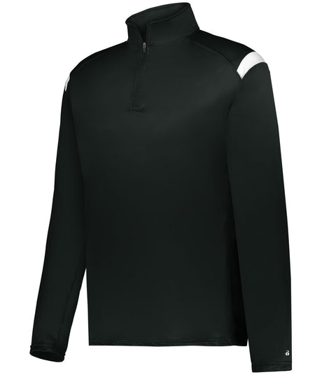 Augusta Sportswear YOUTH ON THE RISE 1/4 ZIP PULLOVER 226500 BLACK/WHITE (BA) S