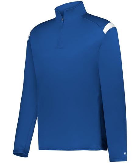 Augusta Sportswear YOUTH ON THE RISE 1/4 ZIP PULLOVER 226500 ROYAL/WHITE (BA) S