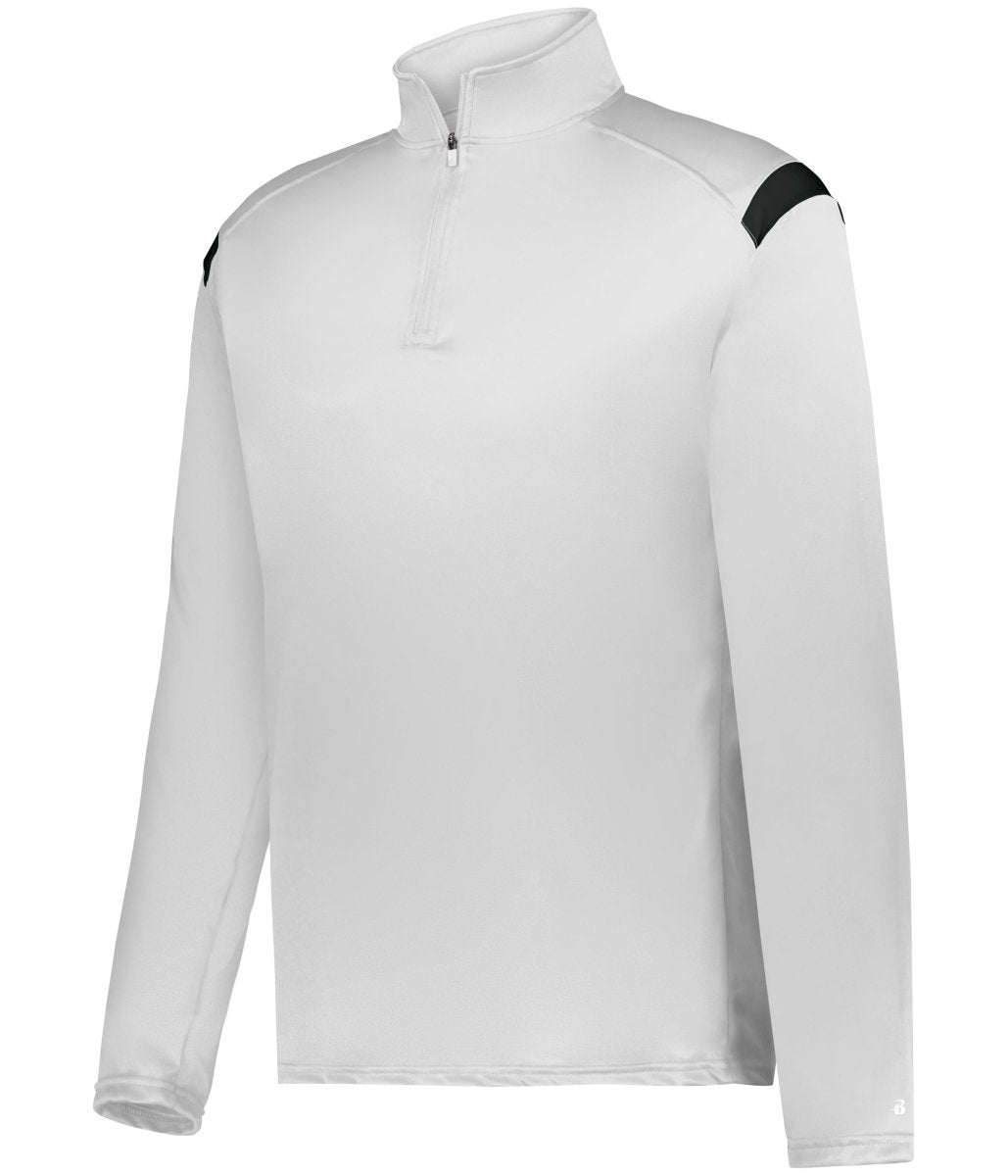 Augusta Sportswear YOUTH ON THE RISE 1/4 ZIP PULLOVER 226500 WHITE/BLACK (BA) S
