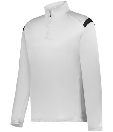 Augusta Sportswear YOUTH ON THE RISE 1/4 ZIP PULLOVER 226500 WHITE/BLACK (BA) S