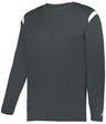 Augusta Sportswear YOUTH ON THE RISE LONG SLEEVE TEE 225300Y GRAPHITE/WHITE (BA) S