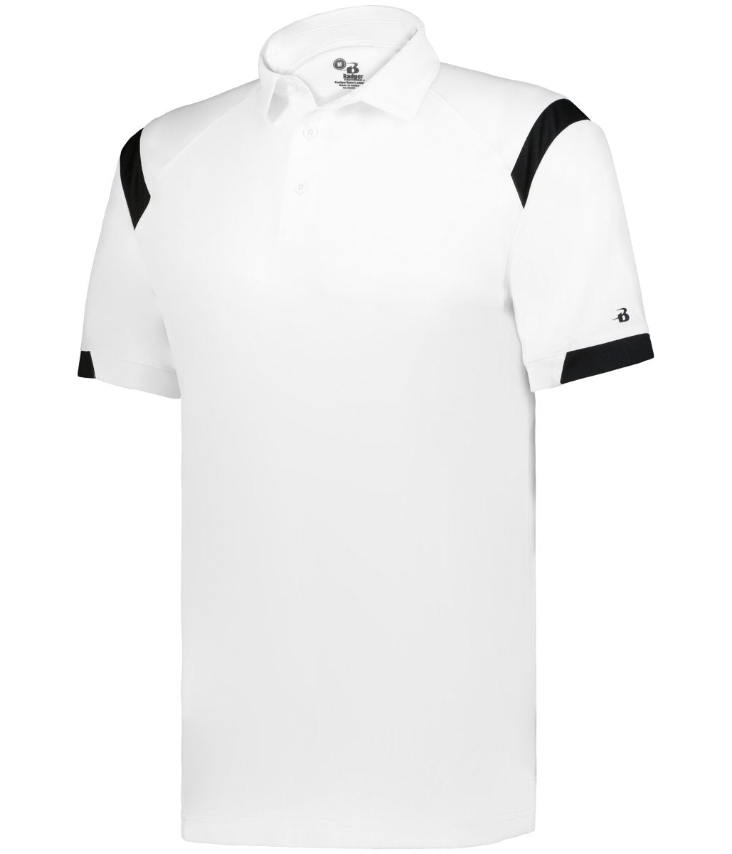 Augusta Sportswear YOUTH ON THE RISE POLO 235000 WHITE/BLACK (BA) S