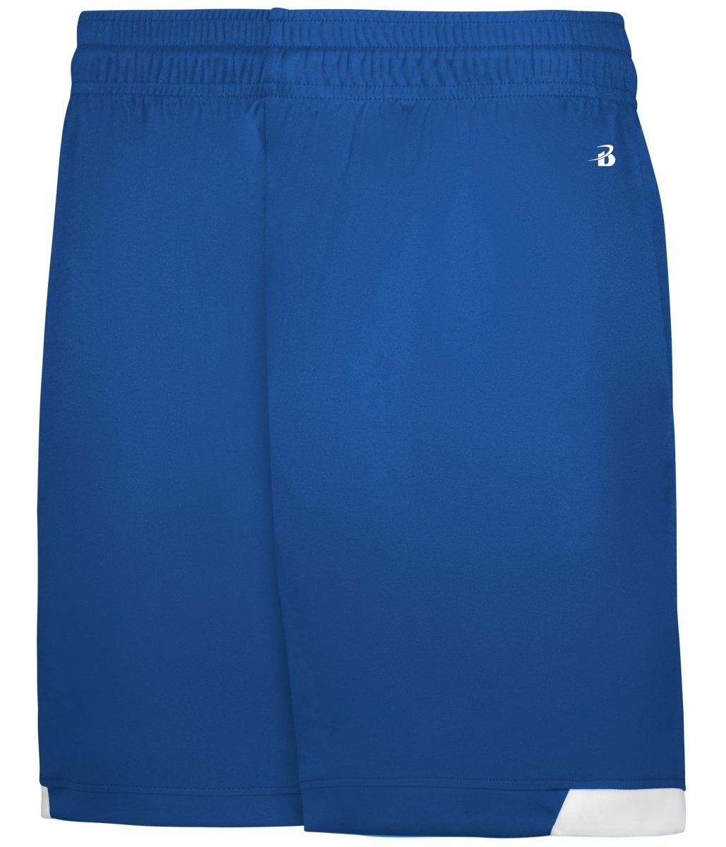 Augusta Sportswear YOUTH ON THE RISE SHORTS 230100 ROYAL/WHITE (BA) XXS